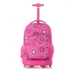 Trolley Backpack, Rolling Rucksack, Roller Daypack, Wheeled Haversack, Travel Laptop Knapsack, School Bag