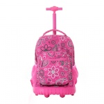 Trolley Backpack, Rolling Rucksack, Roller Daypack, Wheeled Haversack, Travel Laptop Knapsack, School Bag